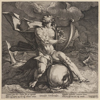 KG 02540
<br/>
Arion, gedragen door een dolfijn
<br/>
<em>Muller, Harmen Jansz. (ca.1538/39-1617)</em>